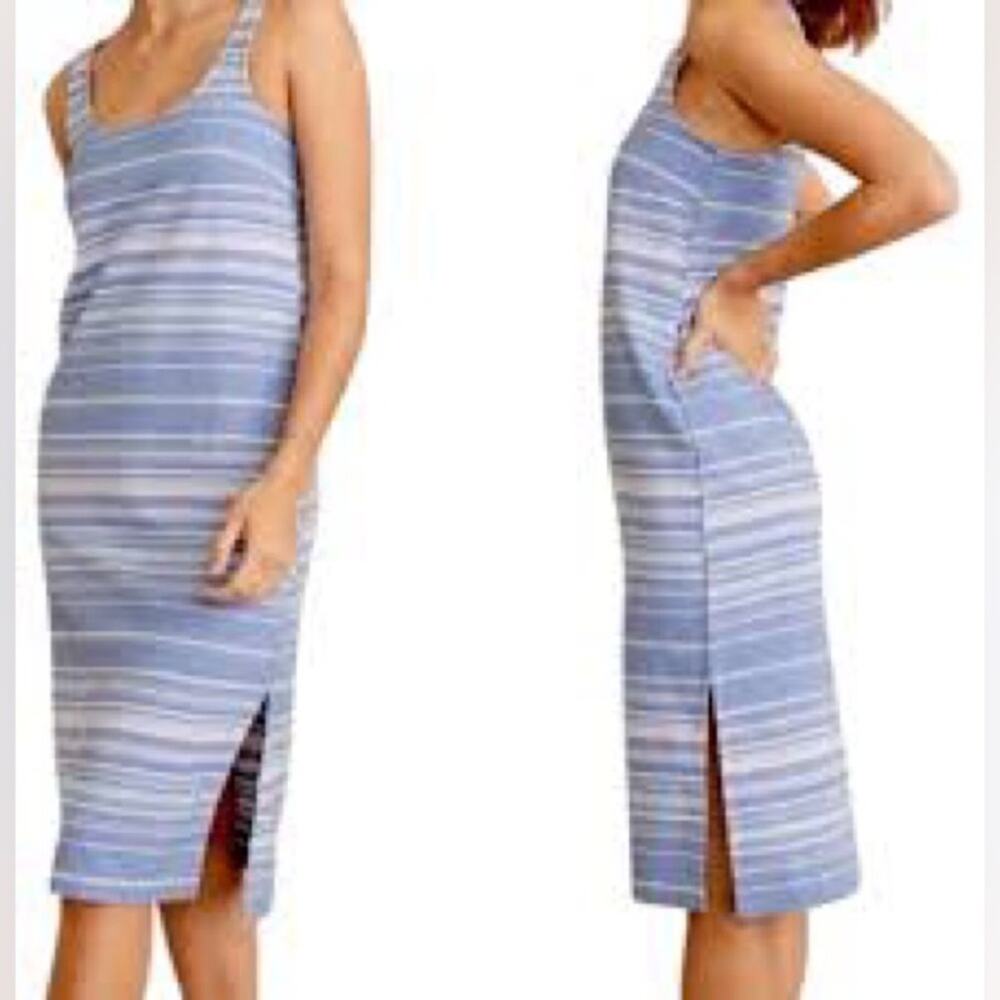 Marine Layer Navy and White Striped Dress Size Medium W0460